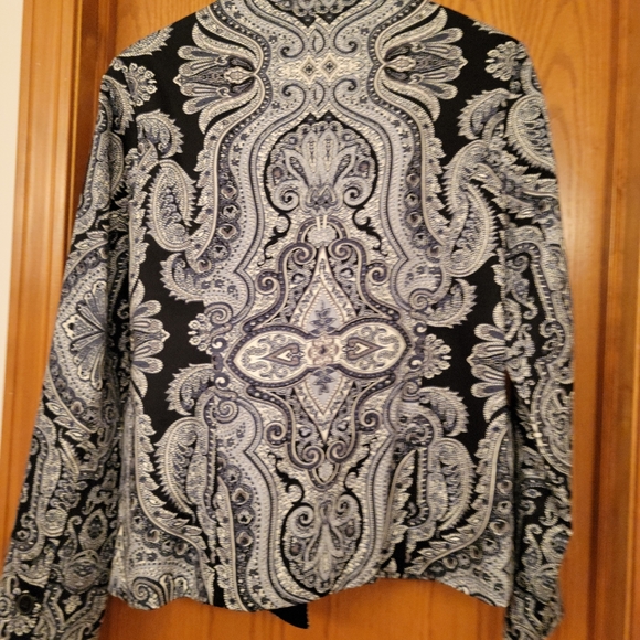 Blue Paisley Coldwater Creek Jacket - Picture 2 of 9